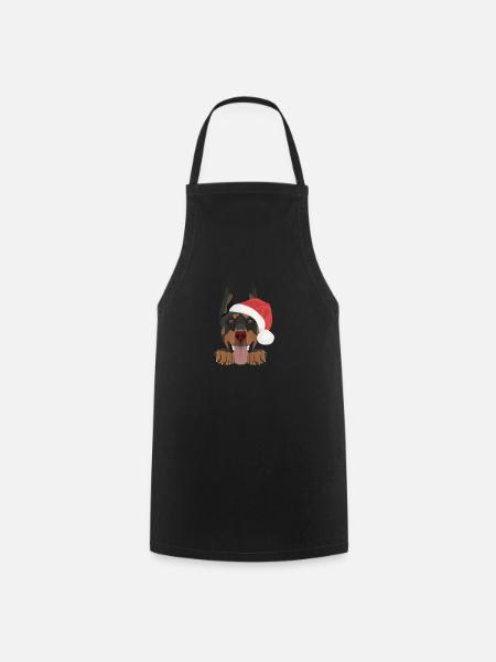 Doberman Joyeux Noël - Tablier de cuisine - noir