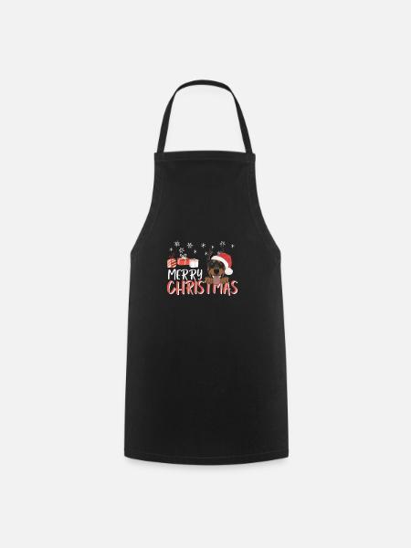 Doberman Joyeux Noël - Tablier de cuisine - noir