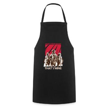 Firefighter Squad Fireman - Cooking Apron - black - Front - AI Model Male 185 dark (185cm)