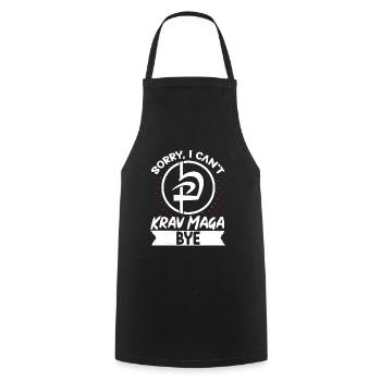 Krav Maga Apparel Israeli Self - Kochschürze - Schwarz - Vorne - AI Model Male 185 dark (185cm)