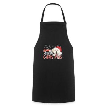Joyeux Noël Labrador - Tablier de cuisine - noir - Devant - AI Model Male 185 dark (185cm)