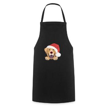 Joyeux Noël Labrador - Tablier de cuisine - noir - Devant - AI Model Male 185 dark (185cm)