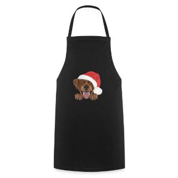 Joyeux Noël Labrador - Tablier de cuisine - noir - Devant - AI Model Male 185 dark (185cm)