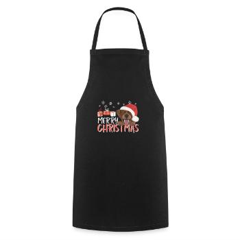 Joyeux Noël Labrador - Tablier de cuisine - noir - Devant - AI Model Male 185 dark (185cm)