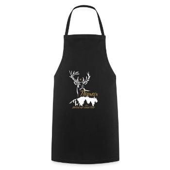 Le cœur vert de Thuringe-Allemagne - Tablier de cuisine - noir - Devant - AI Model Male 185 dark (185cm)