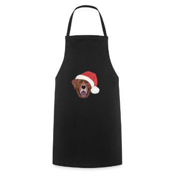 Joyeux Noël Labrador - Tablier de cuisine - noir - Devant - AI Model Male 185 dark (185cm)