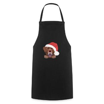 Joyeux Noël Labrador - Tablier de cuisine - noir - Devant - AI Model Male 185 dark (185cm)
