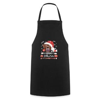 Marché de Noël du Labrador - Tablier de cuisine - noir - Devant - AI Model Male 185 dark (185cm)
