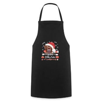 Marché de Noël du Labrador - Tablier de cuisine - noir - Devant - AI Model Male 185 dark (185cm)