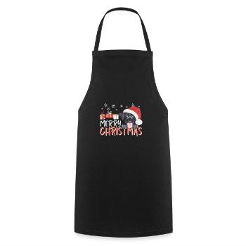 Joyeux Noël Labrador - Tablier de cuisine - noir - Devant - AI Model Male 185 dark (185cm)