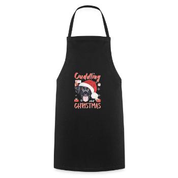 Joyeux Noël Labrador - Tablier de cuisine - noir - Devant - AI Model Male 185 dark (185cm)