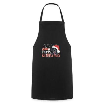 Joyeux Noël Labrador - Tablier de cuisine - noir - Devant - AI Model Male 185 dark (185cm)