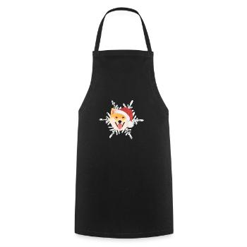 Shiba Inu Joyeux Noël - Tablier de cuisine - noir - Devant - AI Model Male 185 dark (185cm)