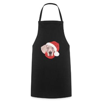 Weimaraner Frohe Weihnachten - Kochschürze - Schwarz - Vorne - AI Model Male 185 dark (185cm)