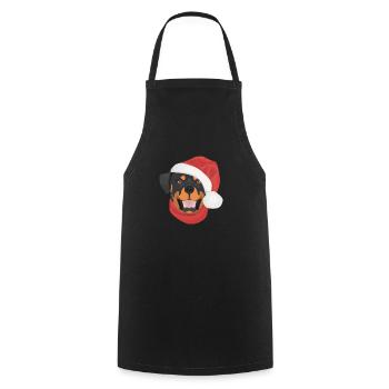 Rottweiler Frohe Weihnachten - Kochschürze - Schwarz - Vorne - AI Model Male 185 dark (185cm)