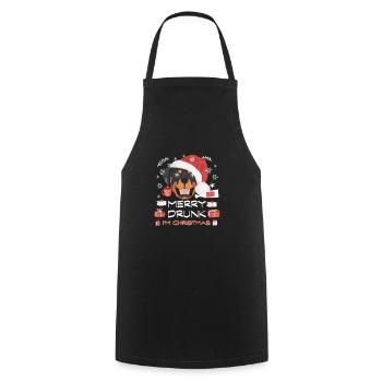 Rottweiler Weihnachtsmarkt - Kochschürze - Schwarz - Vorne - AI Model Male 185 dark (185cm)