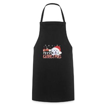 Malteser Merry Christmas - Cooking Apron - black - Front - AI Model Male 185 dark (185cm)