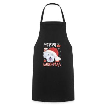 Malteser Merry Christmas - Cooking Apron - black - Front - AI Model Male 185 dark (185cm)
