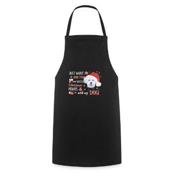 Malteser Merry Christmas - Cooking Apron - black - Front - AI Model Male 185 dark (185cm)