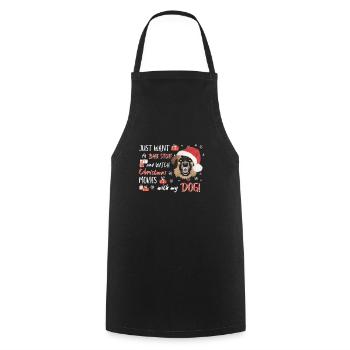 Joyeux Noël Leonberg - Tablier de cuisine - noir - Devant - AI Model Male 185 dark (185cm)