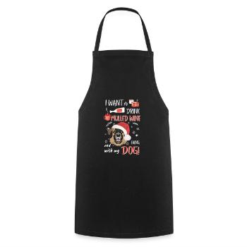 Leonberger Glühwein Noël - Tablier de cuisine - noir - Devant - AI Model Male 185 dark (185cm)