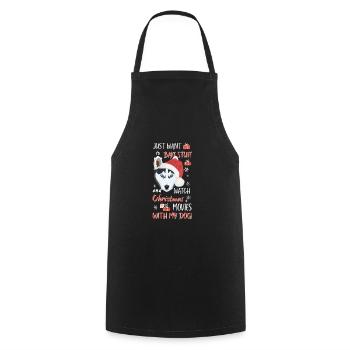 Husky Joyeux Noël - Tablier de cuisine - noir - Devant - AI Model Male 185 dark (185cm)