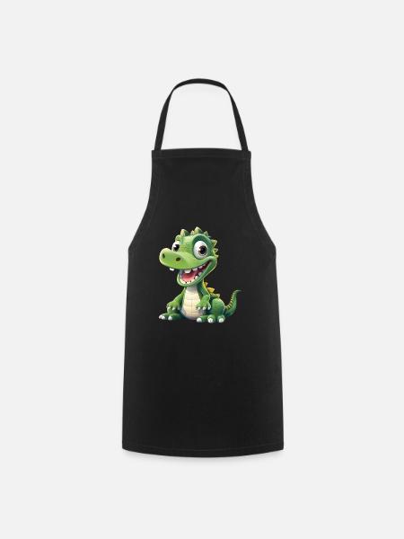 Baby Krokodil Alligator - Kochschürze - Schwarz