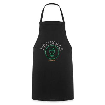 J'peux pas j'ai apéro - Tablier de cuisine - noir - Devant - AI Model Male 185 dark (185cm)