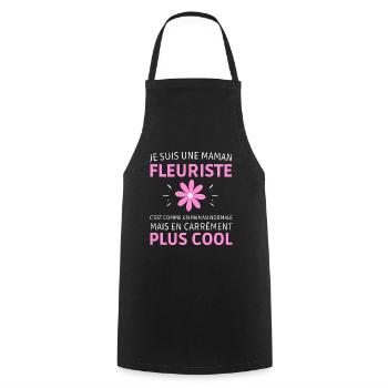 Je suis une maman fleuriste cadeau fête des mères - Tablier de cuisine - noir - Devant - AI Model Male 185 dark (185cm)