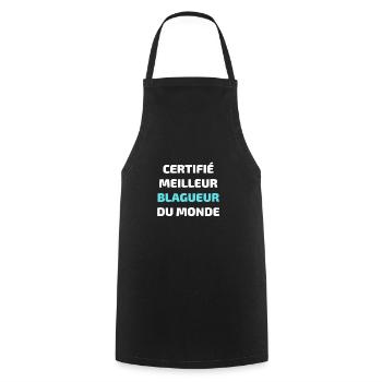t shirt meilleur blagueur humour blague homme - Tablier de cuisine - noir - Devant - AI Model Male 185 dark (185cm)