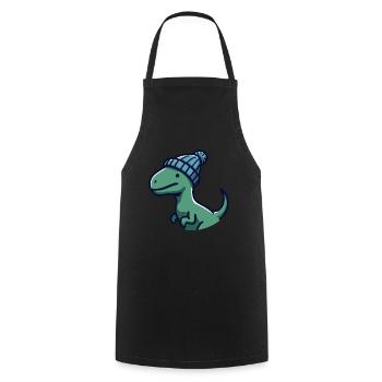 Baby T Rex Dino Dinosaurier Beanie Mütze Sticker - Kochschürze - Schwarz - Vorne - AI Model Male 185 dark (185cm)