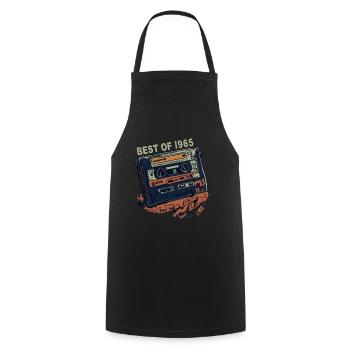 Vintage 1965 1965 Cassette - Vintage since 1965 - Cooking Apron - black - Front - AI Model Male 185 dark (185cm)
