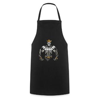Skeleton Muscles Bodybuilding King - Cooking Apron - black - Front - AI Model Male 185 dark (185cm)