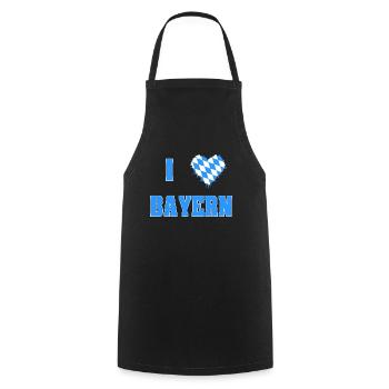I love Bayer, Ich liebe Bayern - Kochschürze - Schwarz - Vorne - AI Model Male 185 dark (185cm)