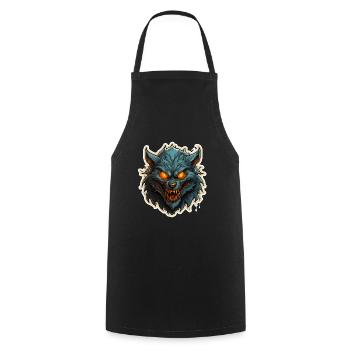 Halloween Werewolf - Cooking Apron - black - Front - AI Model Male 185 dark (185cm)