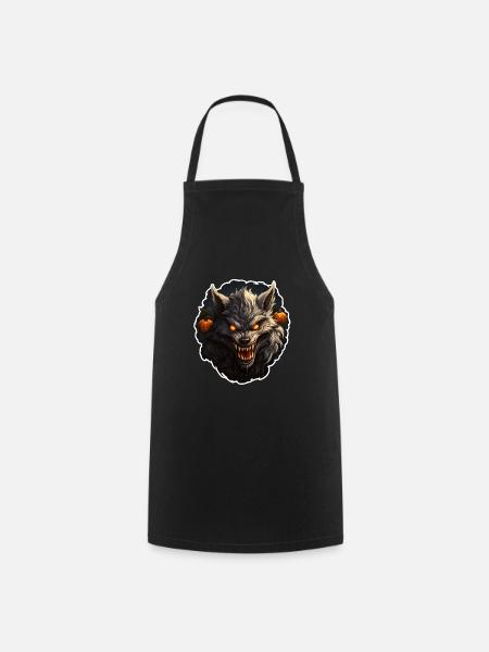 Werwolf Halloween - Kochschürze - Schwarz