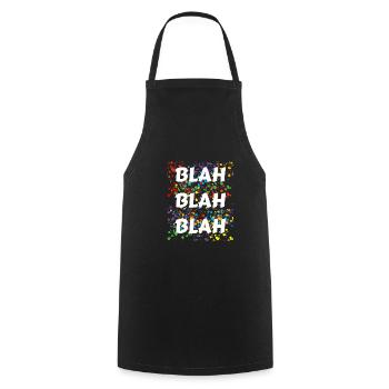 BLAh BLAh BLAh - Cooking Apron - black - Front - AI Model Male 185 dark (185cm)