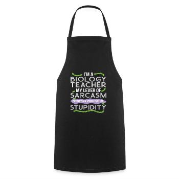 Citation drôle de biologie pour le cadeau de professeur de biologie - Tablier de cuisine - noir - Devant - AI Model Male 185 dark (185cm)