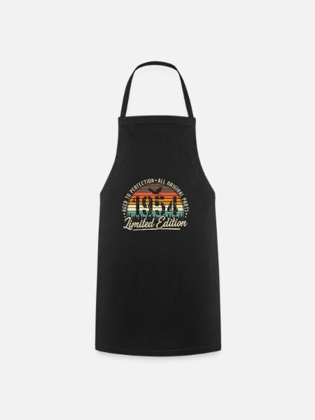 1954 Vintage né Vintage cadeau d’anniversaire - Tablier de cuisine - noir