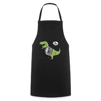 Bureau d’affaires Go Work T-Rex Dino Dinosaure Costume - Tablier de cuisine - noir - Devant - AI Model Male 185 dark (185cm)