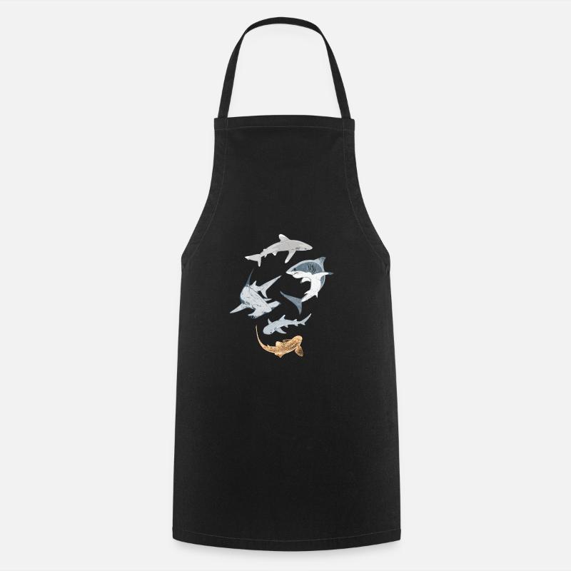 Requins - Tablier de cuisine - noir