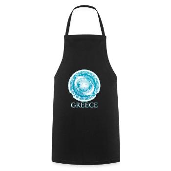 Delfine Griechenland Hellas - Kochschürze - Schwarz - Vorne - AI Model Male 185 dark (185cm)