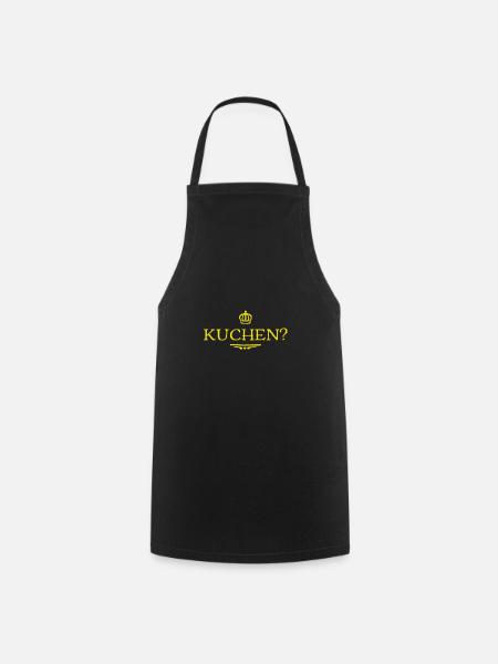 wer will Kuchen? - Kochschürze - Schwarz