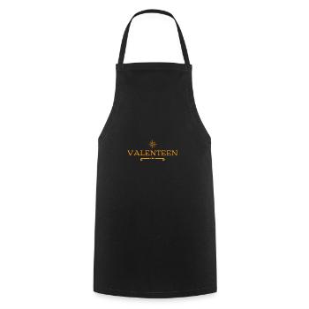 ich steh auf den Valentinstag - Kochschürze - Schwarz - Vorne - AI Model Male 185 dark (185cm)