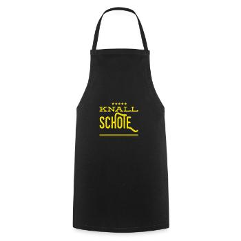 so sieht eine Knallschote aus - Kochschürze - Schwarz - Vorne - AI Model Male 185 dark (185cm)
