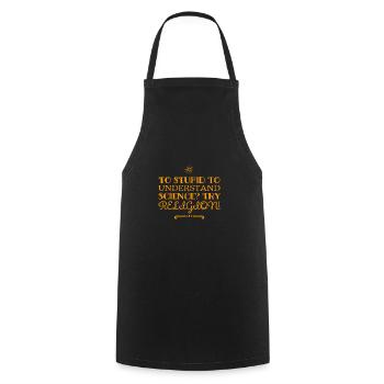 try religion - Cooking Apron - black - Front - AI Model Male 185 dark (185cm)