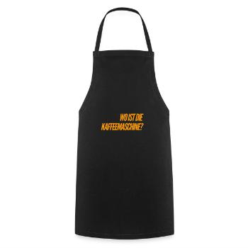 where is the coffee machine? - Cooking Apron - black - Front - AI Model Male 185 dark (185cm)