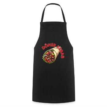 Döner Kebab Dürüm Yufka Sandwich Cuisine de rue allemande - Tablier de cuisine - noir - Devant - AI Model Male 185 dark (185cm)