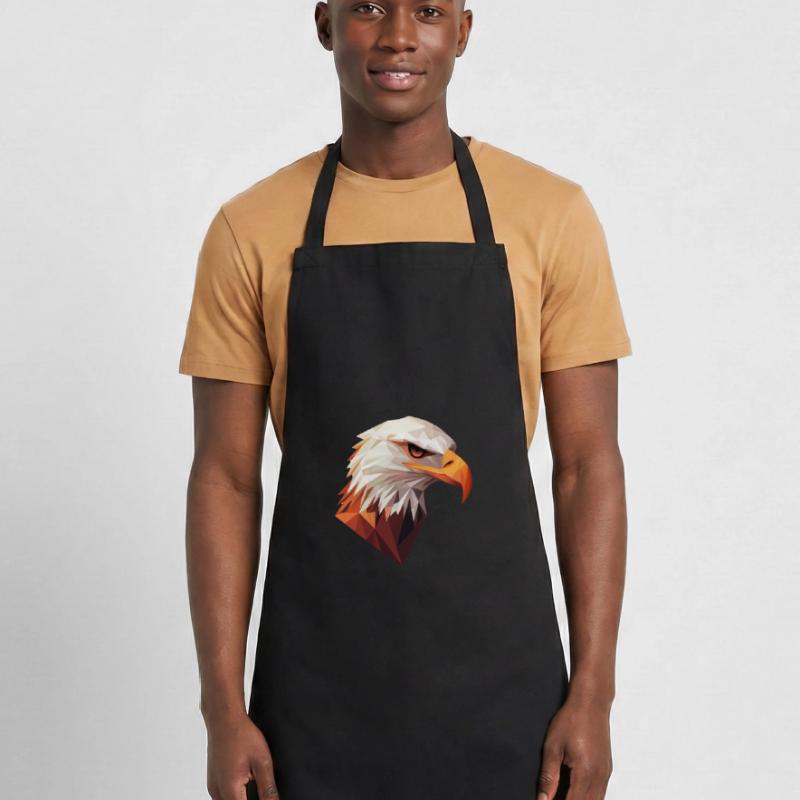 Conception de logo Eagle Head Low Poly Art Tablier de cuisine