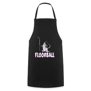 floorball floorball floorball season - Cooking Apron - black - Front - AI Model Male 185 dark (185cm)